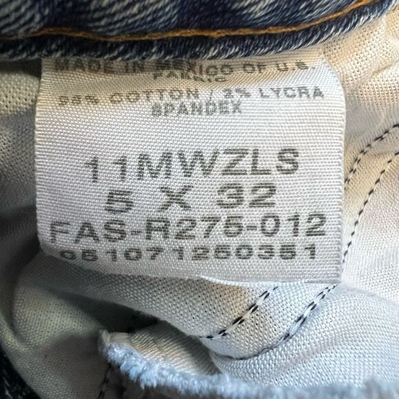 WRANGLER Acid Wash Distressed Mid Rise Straight Leg Denim Jean 5 - Picture 9 of 9